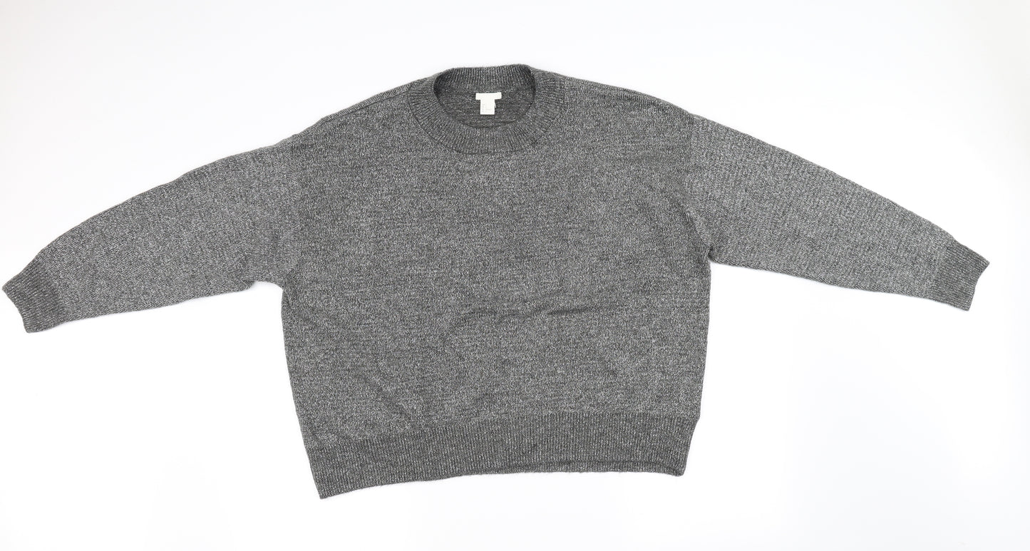 H&M Womens Grey   Pullover Jumper Size L