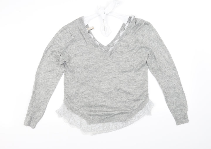 Divided Womens Grey Pullover Jumper Size XS