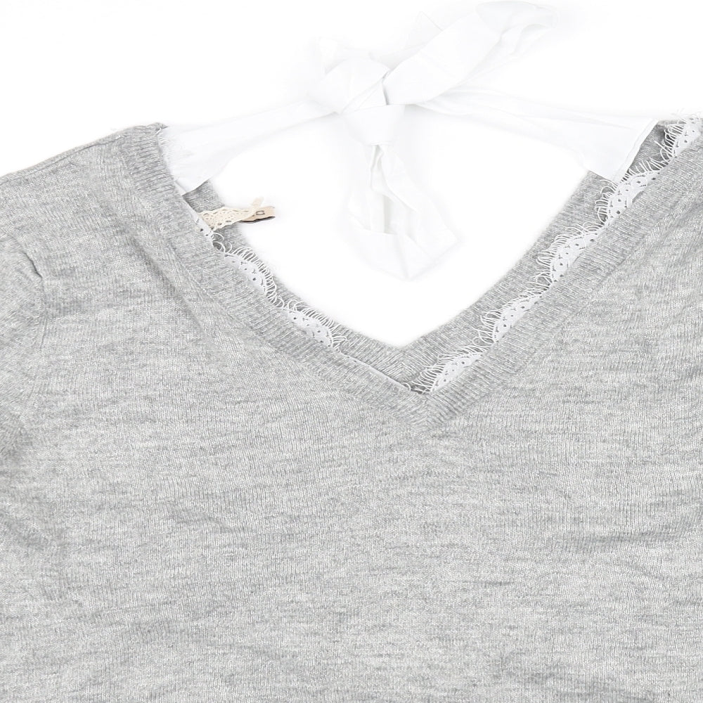 Divided Womens Grey   Pullover Jumper Size XS