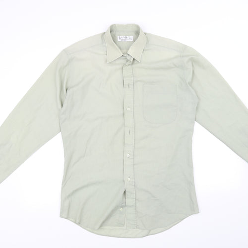 Marks and Spencer Mens Green    Button-Up Size 15