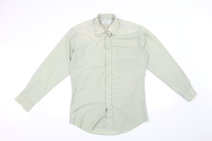 Marks and Spencer Mens Green    Button-Up Size 15