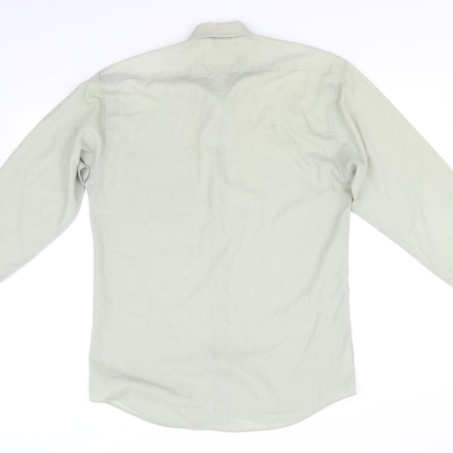 Marks and Spencer Mens Green    Button-Up Size 15