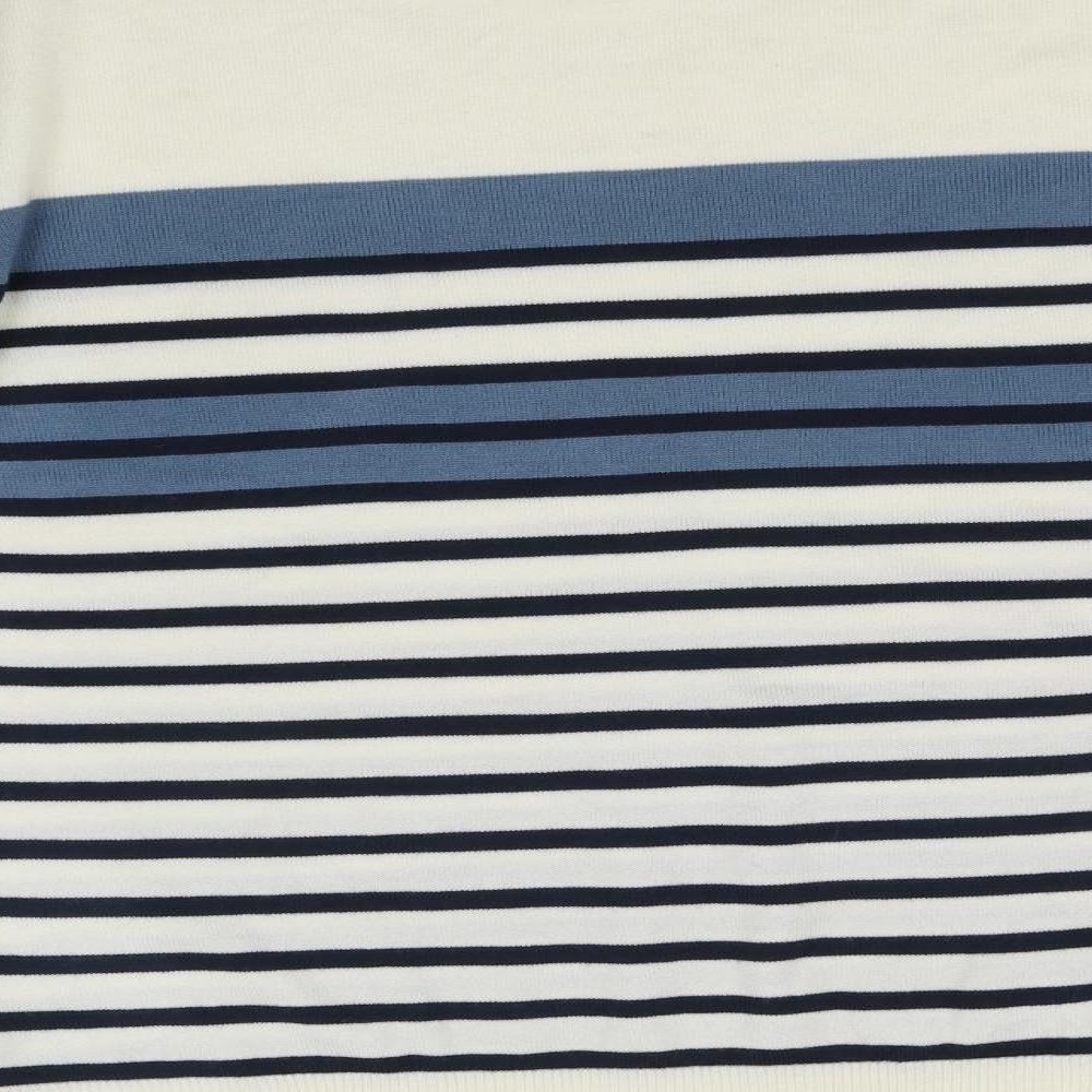 cedarwood state Mens White Striped  Pullover Jumper Size XL