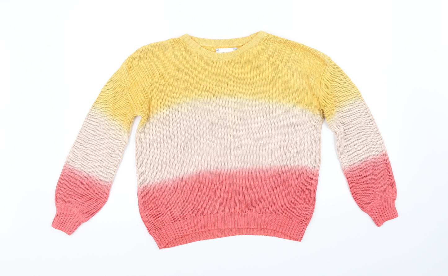 M&S Collection Girls Yellow   Pullover Jumper Size 9-10 Years