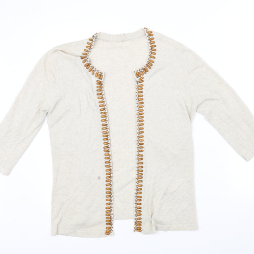 Preworn Womens Beige   Cardigan Jumper Size 10