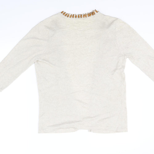 Preworn Womens Beige   Cardigan Jumper Size 10
