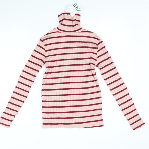 Zara Girls Pink Striped  Basic T-Shirt Size 13-14 Years
