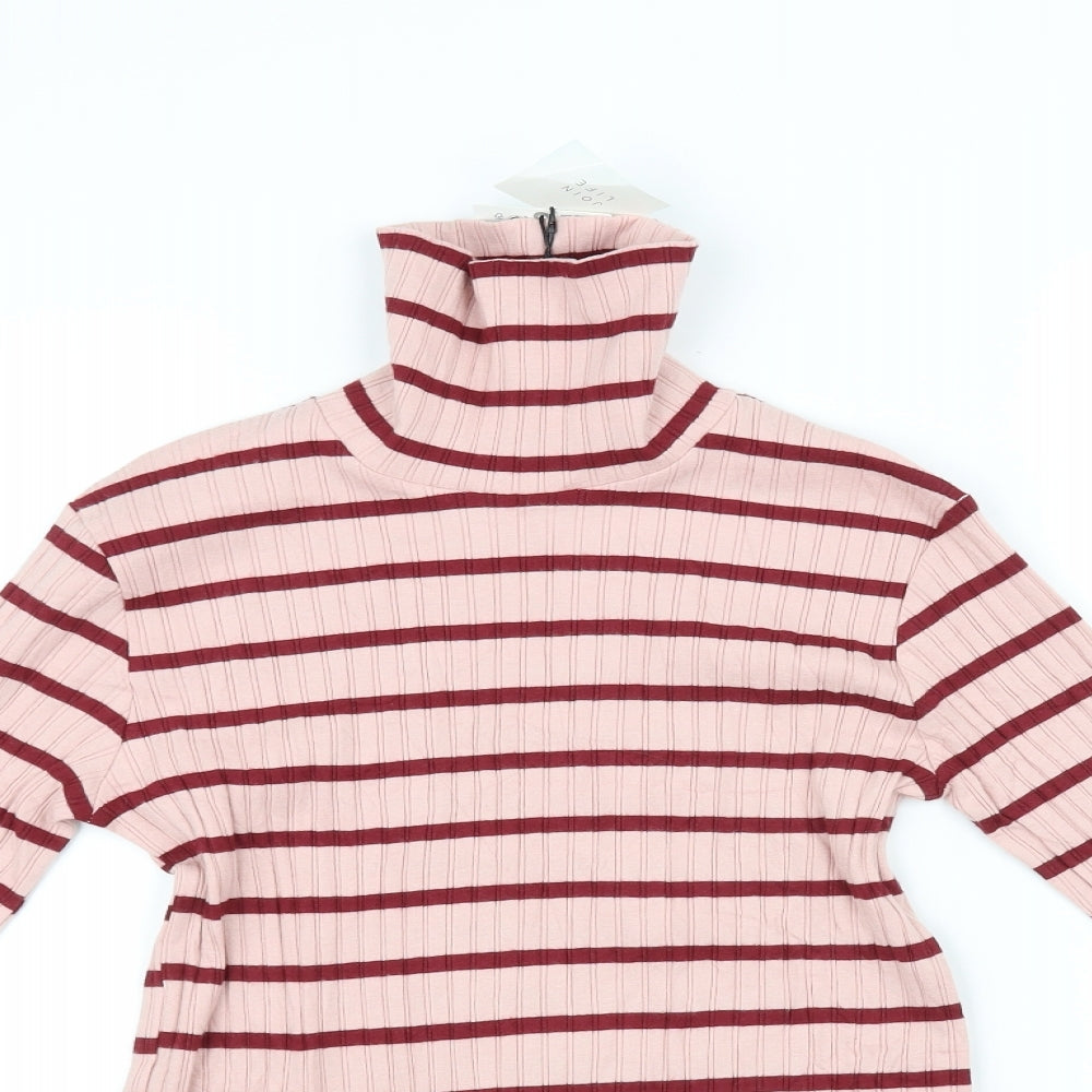 Zara Girls Pink Striped  Basic T-Shirt Size 13-14 Years
