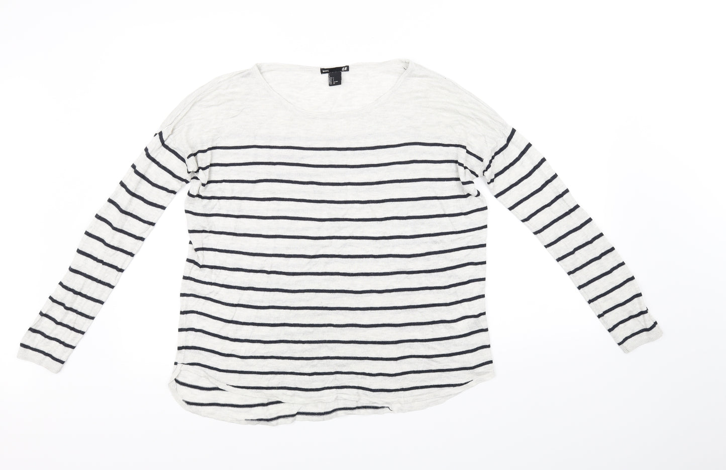 H&M Womens White   Pullover Jumper Size S