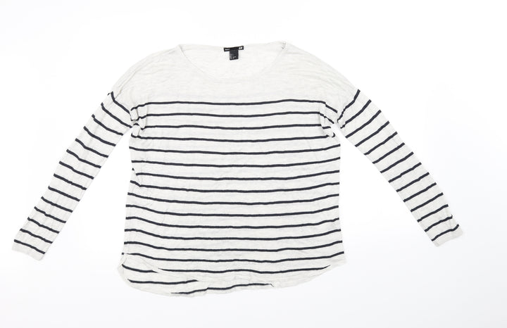 H&M Womens White   Pullover Jumper Size S