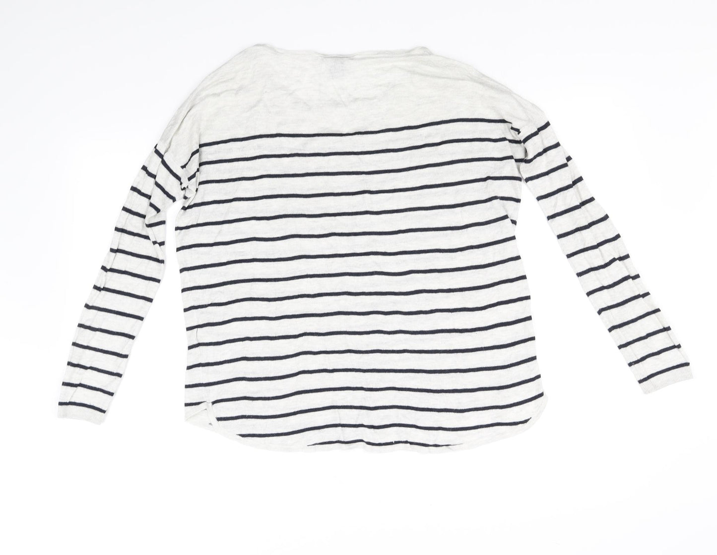 H&M Womens White   Pullover Jumper Size S
