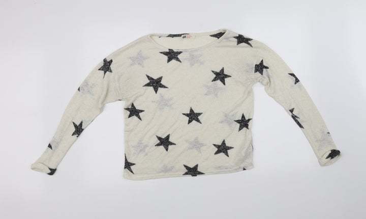 H&M Girls Beige   Pullover Jumper Size 14 Years