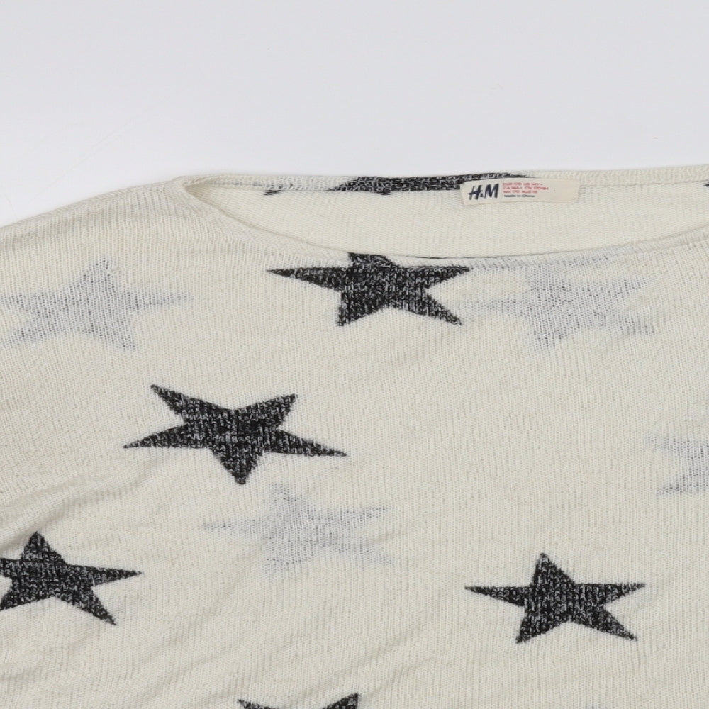H&M Girls Beige   Pullover Jumper Size 14 Years