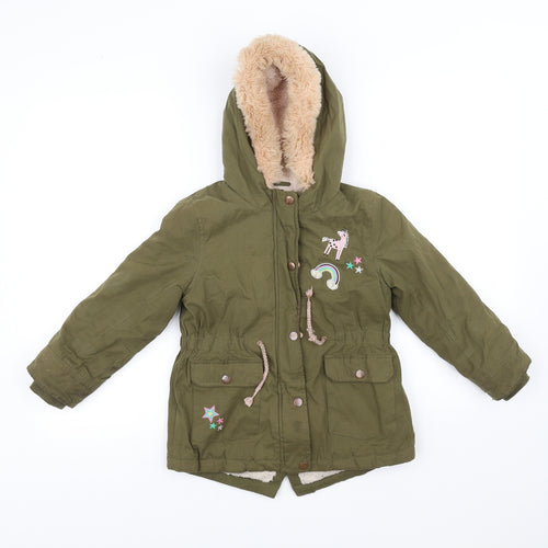 George Girls Green   Jacket  Size 5-6 Years