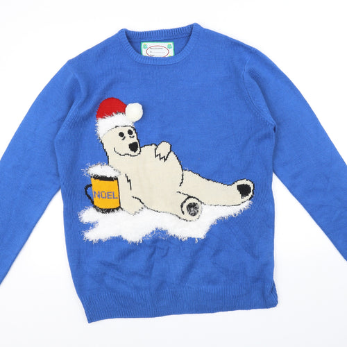 Cedar Wood State Womens Blue   Pullover Jumper Size L