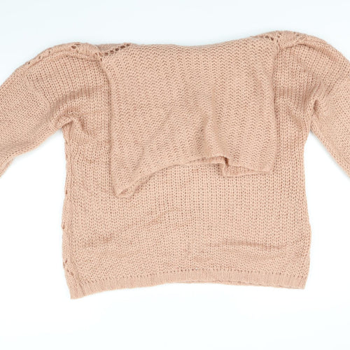 Brave Soul Womens Pink   Pullover Jumper Size M