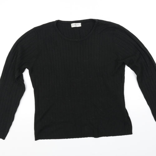 FABRIZIO Womens Black   Basic T-Shirt Size L