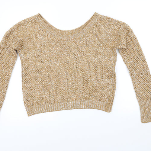 Sisley Womens Yellow   Pullover Jumper Size M