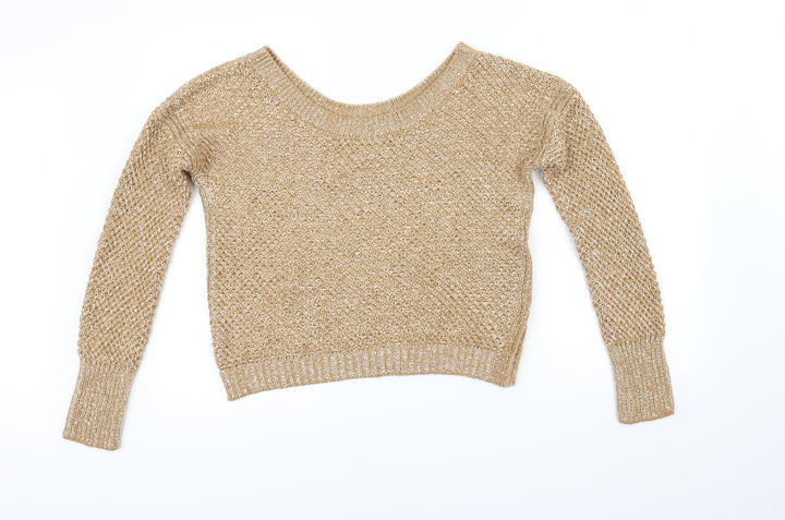 Sisley Womens Yellow Pullover Jumper Size M