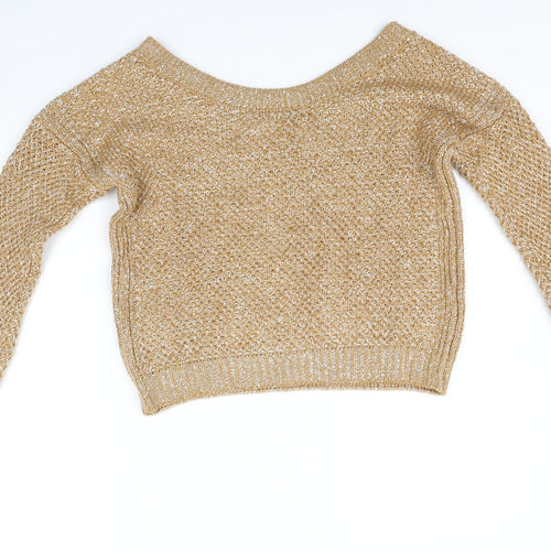 Sisley Womens Yellow   Pullover Jumper Size M