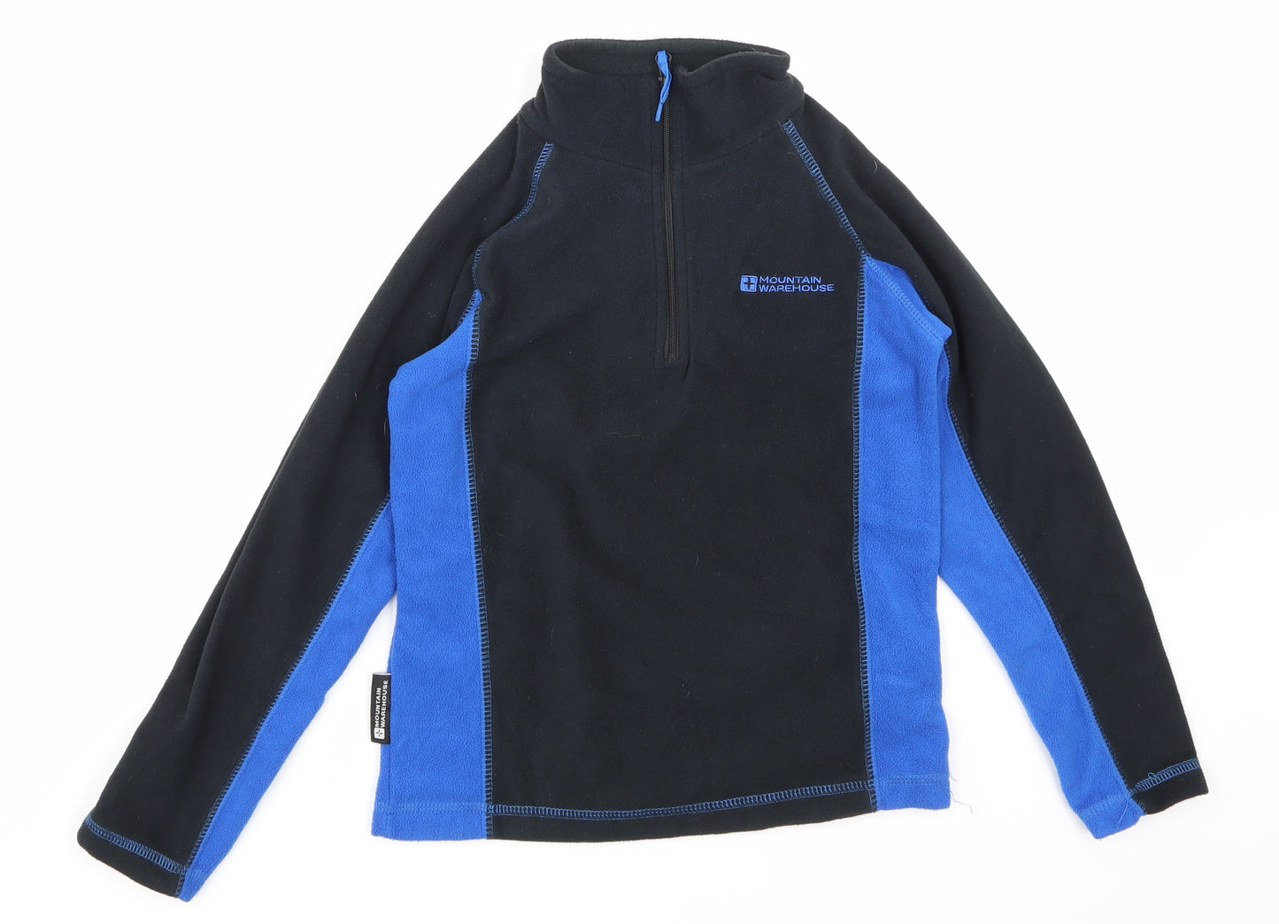 Mountain Warehouse Boys Black   Pullover Sweatshirt Size 7-8 Years  - half zip