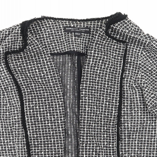 Dorothy Perkins Womens Black Check  Jacket Blazer Size 18