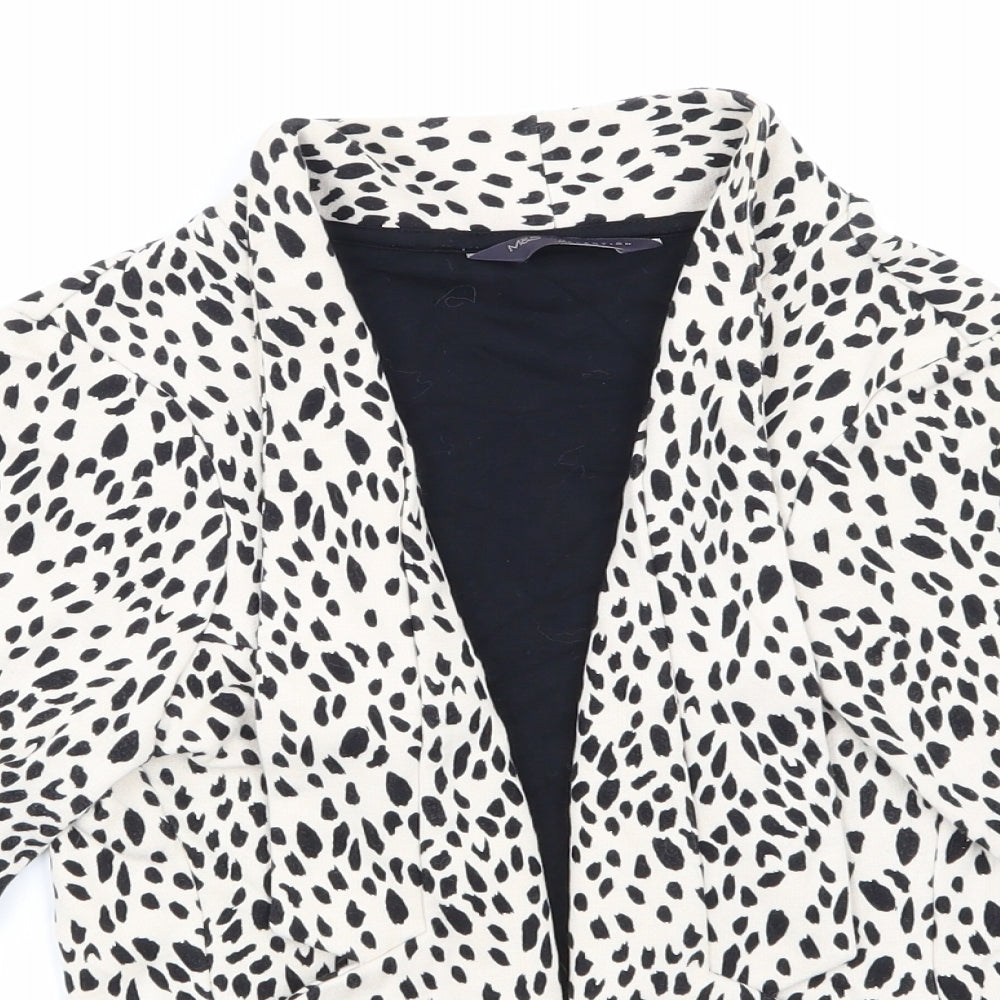 Marks and Spencer Womens Brown Animal Print  Jacket Blazer Size 8