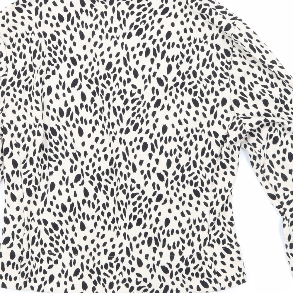 Marks and Spencer Womens Brown Animal Print  Jacket Blazer Size 8
