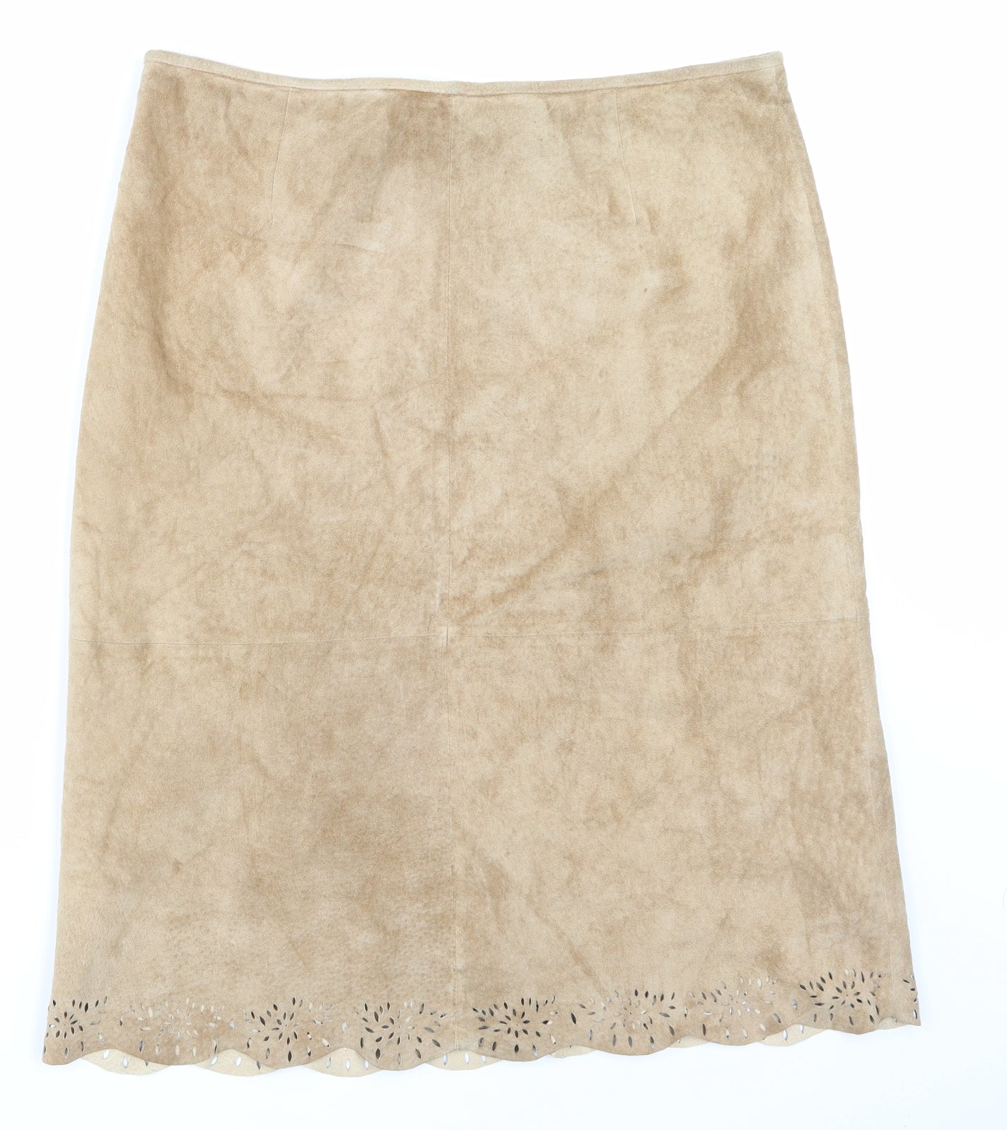 Monsoon Womens Brown  Velour Straight & Pencil Skirt Size 16