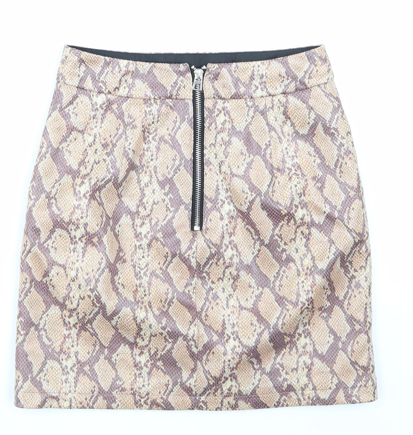 River Island Womens Brown Animal Print  Mini Skirt Size 6