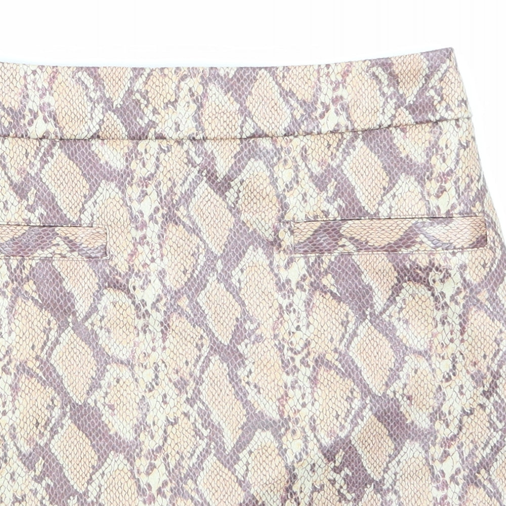 River Island Womens Brown Animal Print  Mini Skirt Size 6