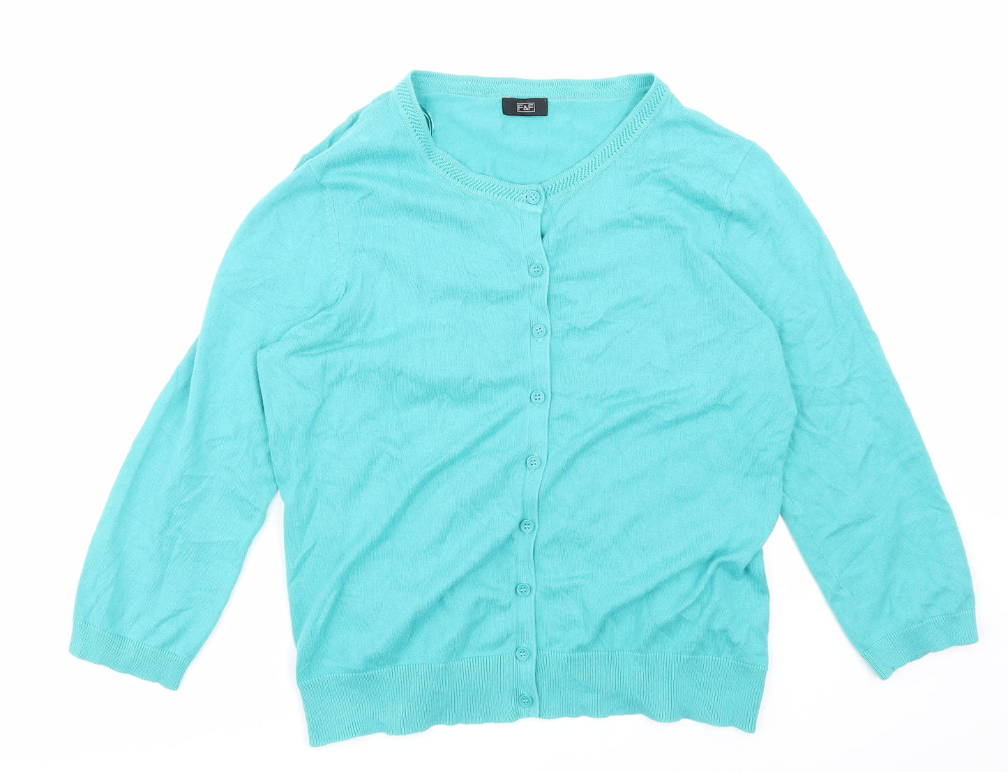 F&F Womens Blue   Cardigan Jumper Size 16