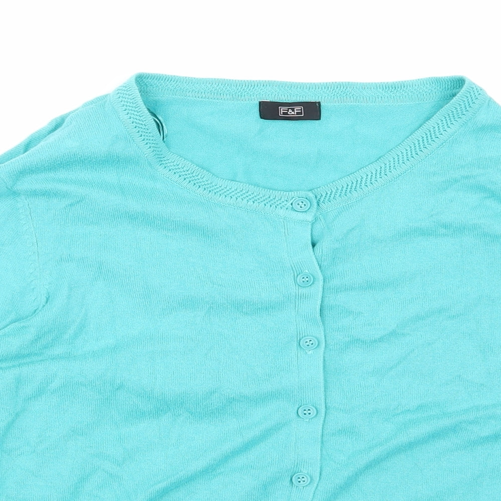 F&F Womens Blue   Cardigan Jumper Size 16