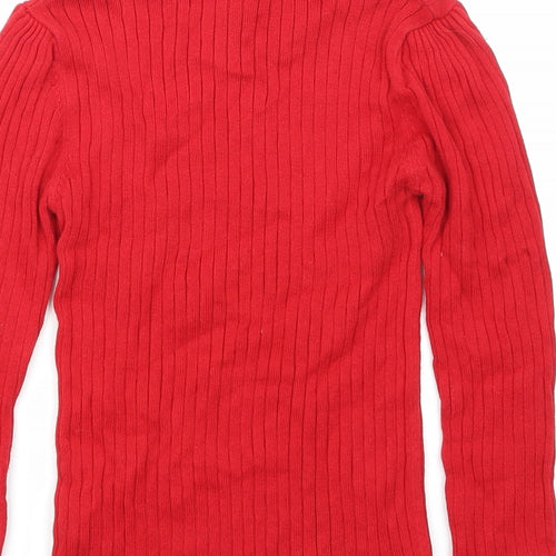 TU Girls Red   Basic T-Shirt Size 5-6 Years
