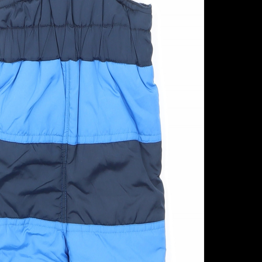 F&F Boys Blue Striped  Jacket Snowsuit Size 3-6 Months