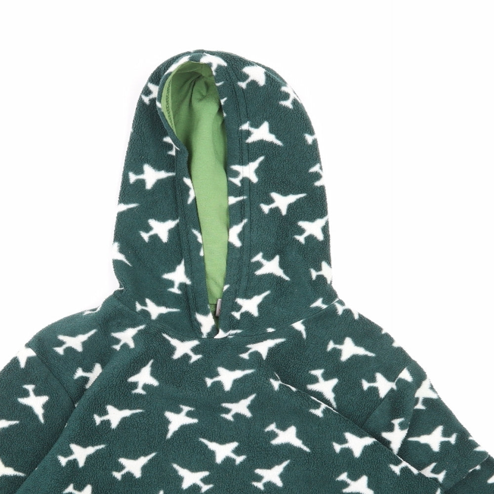 TU Boys Green  Fleece Pullover Hoodie Size 7 Years