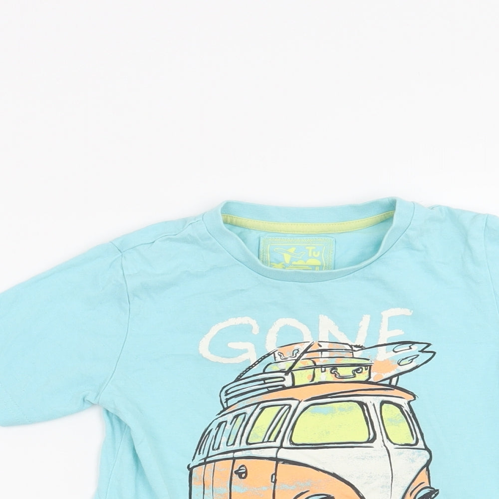 TU Boys Blue   Basic T-Shirt Size 18-24 Months  - Gone Surfin'