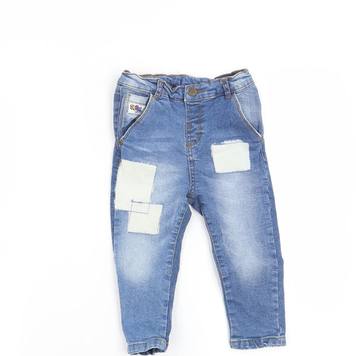 Preworn Girls Blue   Capri Jeans Size 18-24 Months