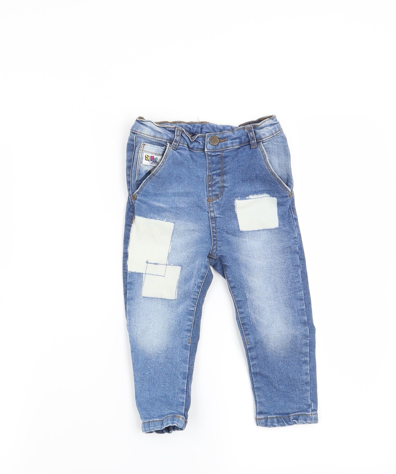 Preworn Girls Blue   Capri Jeans Size 18-24 Months