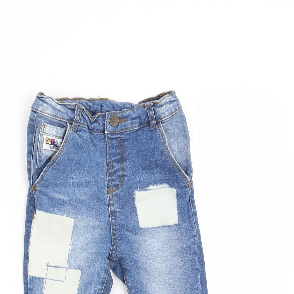 Preworn Girls Blue   Capri Jeans Size 18-24 Months