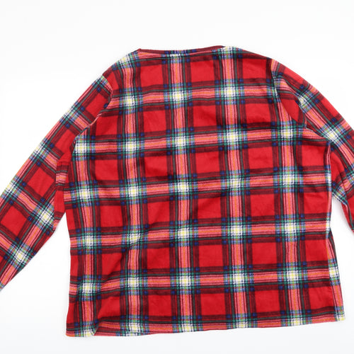 Marks and Spencer Womens Red Check  Top Pyjama Top Size 20