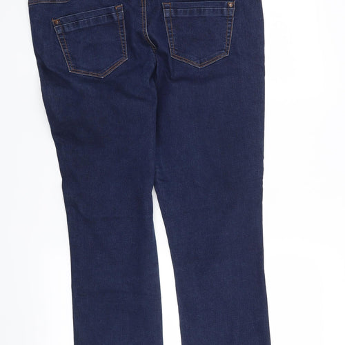 George Womens Blue   Straight Jeans Size 16 L26 in