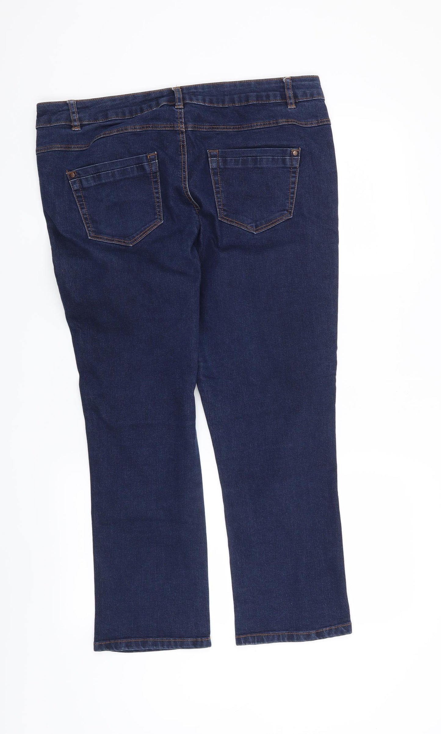 George Womens Blue   Straight Jeans Size 16 L26 in