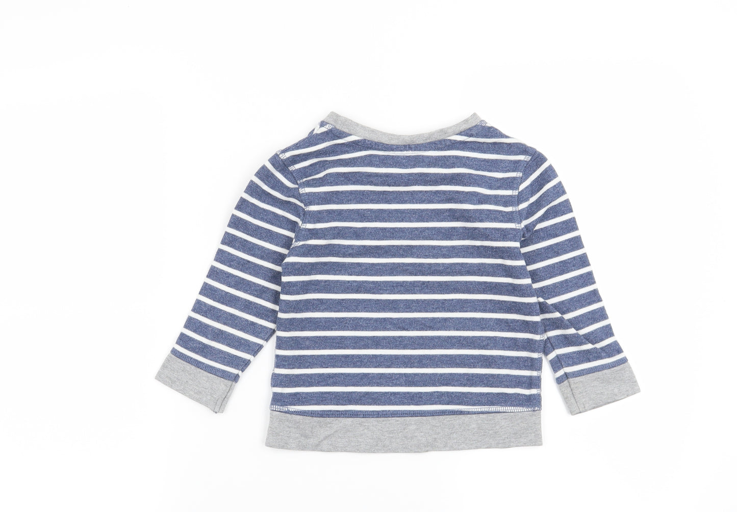 George Boys Blue Striped  Pullover Jumper Size 18-24 Months