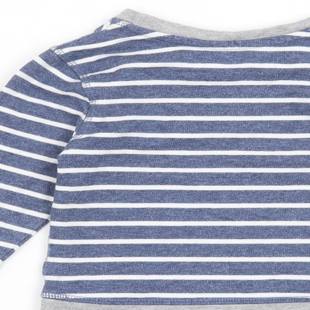 George Boys Blue Striped  Pullover Jumper Size 18-24 Months