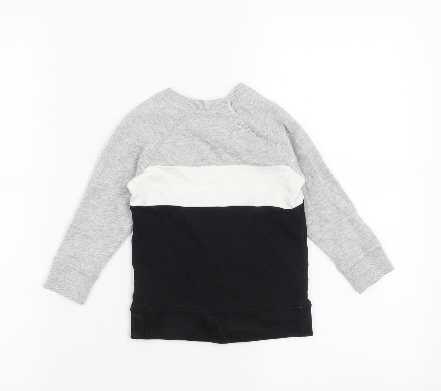H&M Boys Black Striped  Pullover Jumper Size 18-24 Months