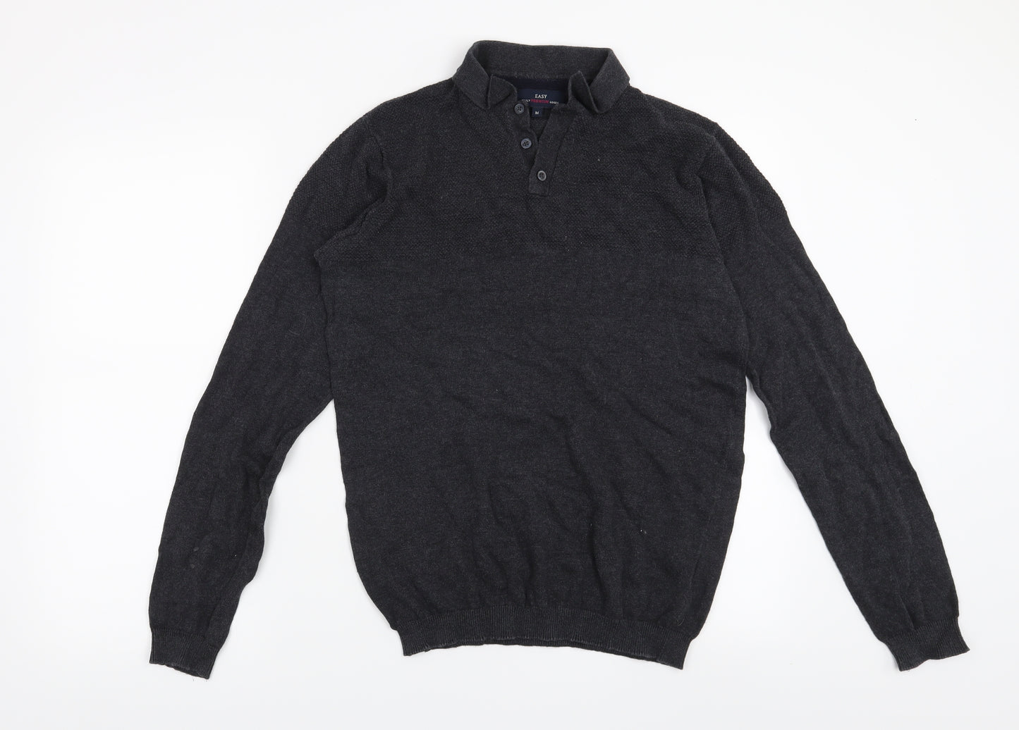 Easy Mens Grey   Pullover Jumper Size M