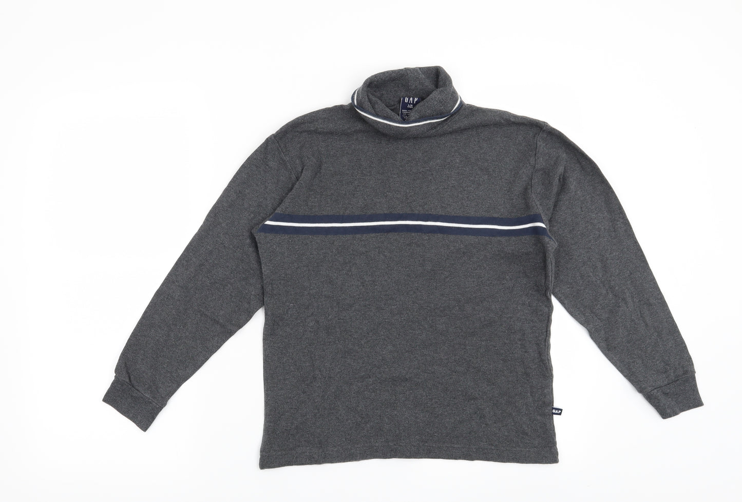 Gap Womens Grey Striped  Pullover Sweatshirt Size L