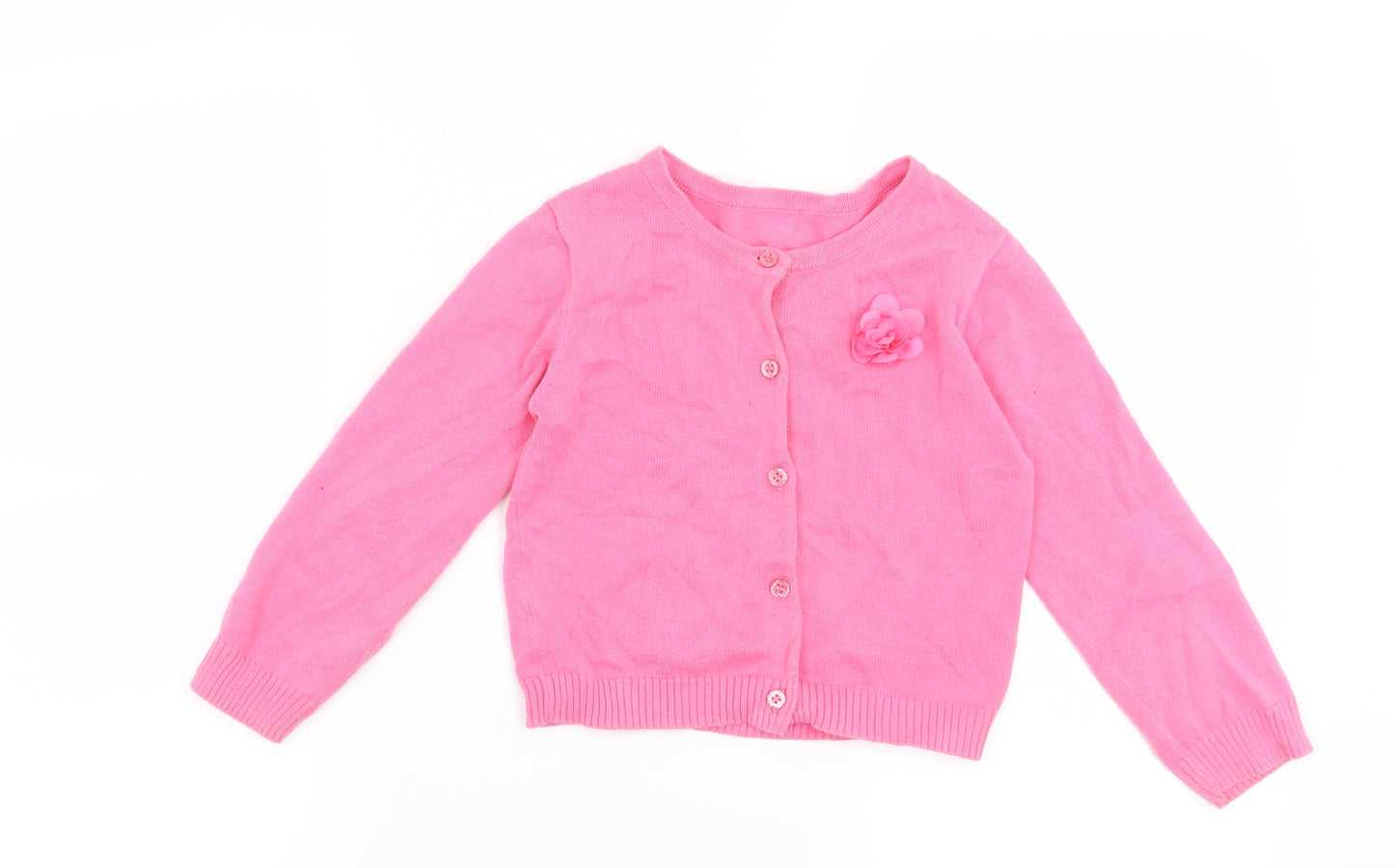 Nutmeg Girls Pink   Cardigan Jumper Size 3-4 Years