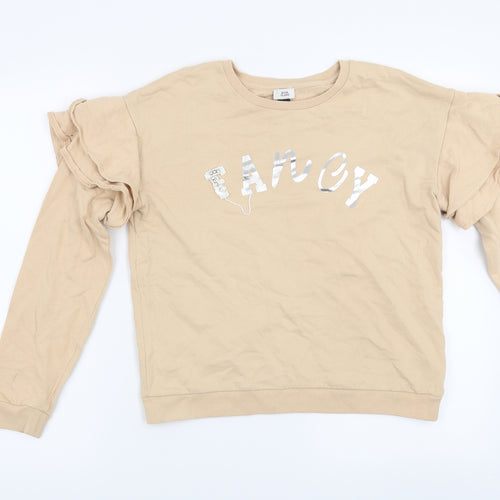 River Island Girls Beige   Pullover Sweatshirt Size 11-12 Years  - Fancy